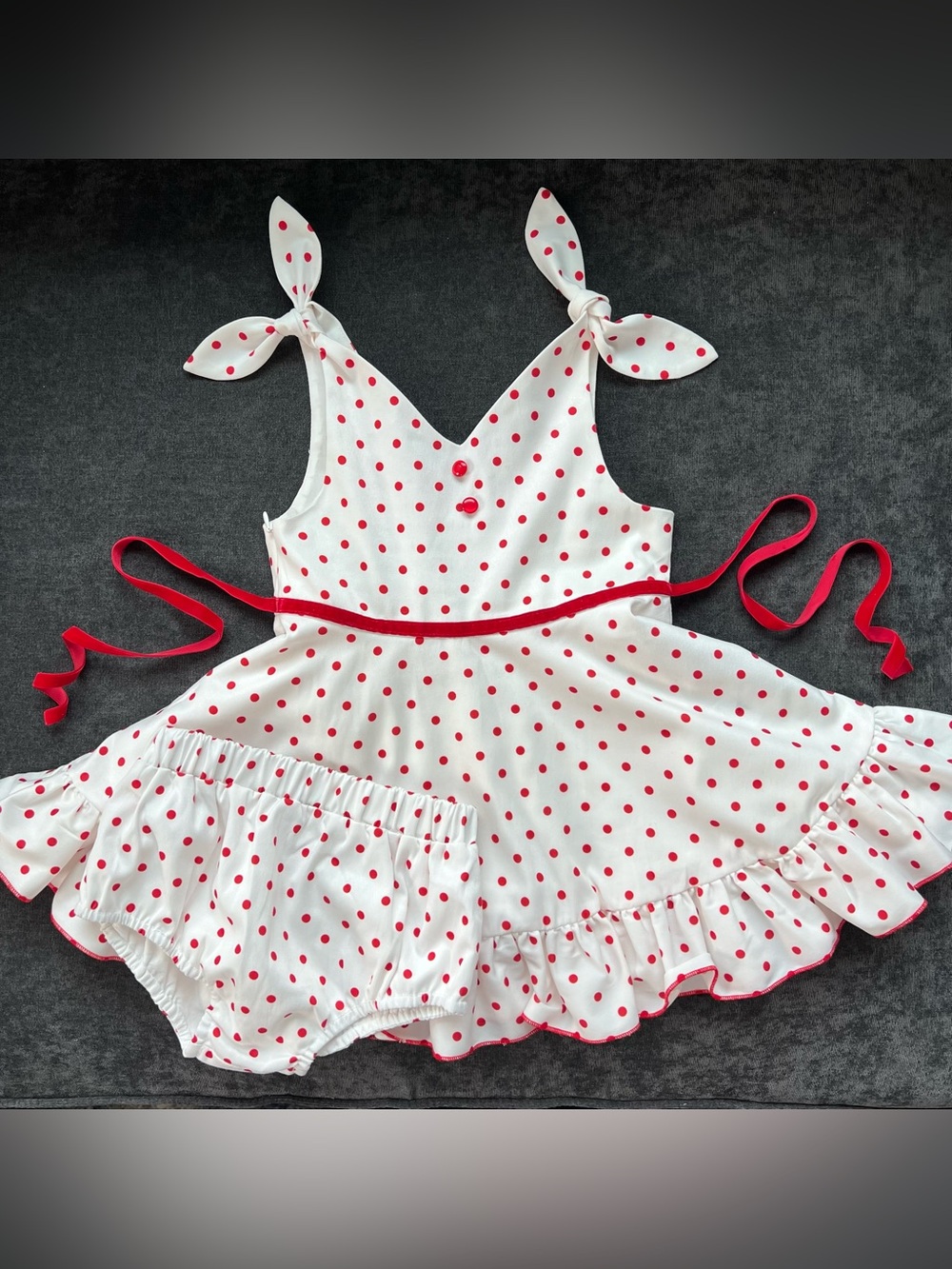 Hummingbird Children’s Clothing Polka Dot Dress Size 3
